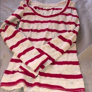 Aeropostale pink and white striped shirt